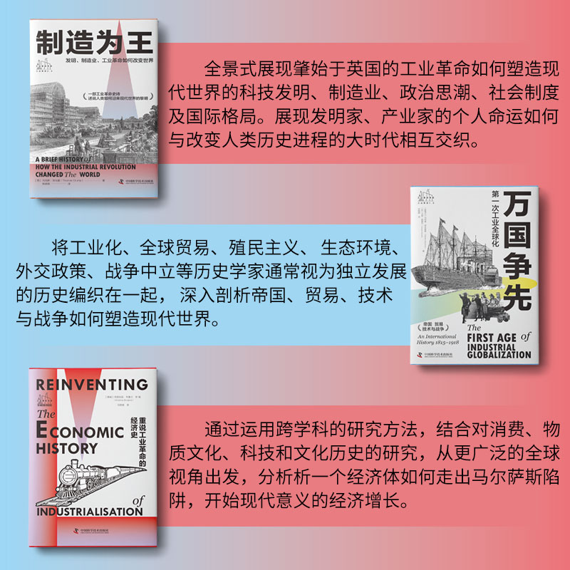 全面解讀工業革命【重說工業革命的經濟史+萬國爭先+製造為王】全三冊（原價1650，限時活動價1500）